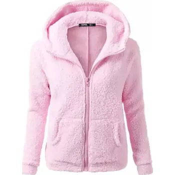 Dámská mikina Teplá podzimní dámská mikina na zip - růžový,4XL