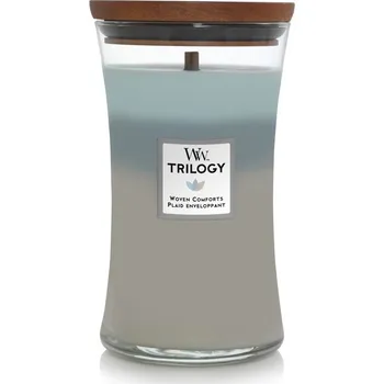 Svíčka WoodWick Trilogy Woven Comforts