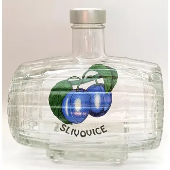 Láhev CZ Láhev sklo 500ml SOUDEK šroubovací uzávěr ŠVESTKA