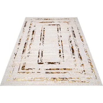 Koberec Moderní koberec Golden - obdélníky 1 - krémový/zlatý Rozměr koberce: 120x170 cm