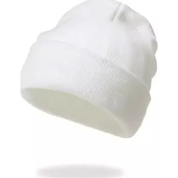 Čepice Dámská zimní čepice s výšivkou - 001 Jednobarevná bílá