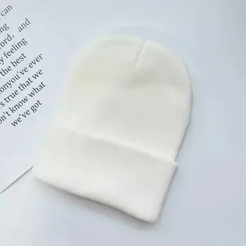 Čepice Teplá zimní čepice | Pro děti i dospělé - Bílý,Miminko 15x17cm