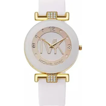 Hodinky Elegantní dámské hodinky se silikonovým řemínkem - Bílý