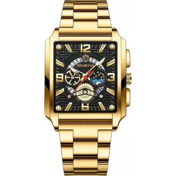 Hodinky Exkluzivní pánské náramkové hodinky - Zlatá černá