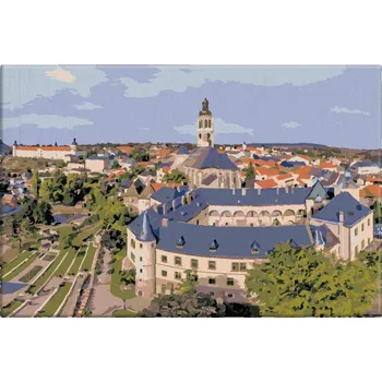 Dětské zboží Malování podle čísel - Centrum Kutné Hory - 60x40 cm, bez dřevěného rámu - CZ výroba