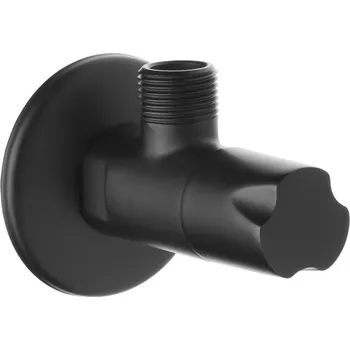 Ventil Invena Invena, úhlový ventil s keramickou hlavou 1/2" X 3/8", černá matná, INV-ZW-49-00C-W