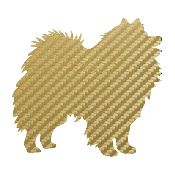 Polep vozidla SAMOLEPKA Pes 192 pravá německý špic (59 - 3D karbon zlatý) NA AUTO, NÁLEPKA, FÓLIE, POLEP, TUNING, VLASTNÍ TEXT, TISK, AUTOSAMOLEPKY.cz, POLEPY, OBRÁZEK, LOGO, SAMOLEPKY