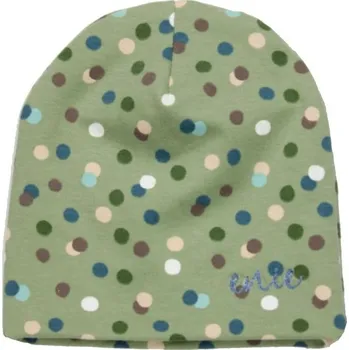 Čepice ENIE BABY dětská čepice Dots Olive 6-9m