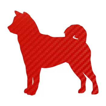 Polep vozidla SAMOLEPKA Pes 191 levá Shiba - Inu (53 - 3D karbon červený) NA AUTO, NÁLEPKA, FÓLIE, POLEP, TUNING, VLASTNÍ TEXT, TISK, AUTOSAMOLEPKY.cz, POLEPY, OBRÁZEK, LOGO, SAMOLEPKY