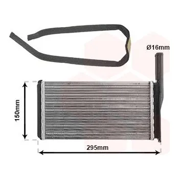 Výměník tepla Výměník tepla, vnitřní vytápění VAN WEZEL 18006098