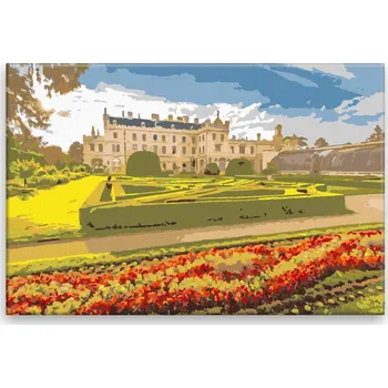 Dětské zboží Malování podle čísel - Lednicko-valtický areál 02 - 60x40 cm, bez dřevěného rámu - CZ výroba