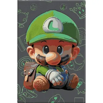 Dětské zboží Malování podle čísel - Super Mario - 40x60 cm, bez dřevěného rámu - CZ výroba