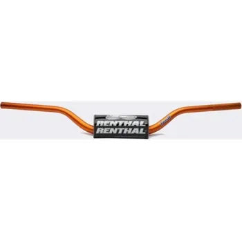 RENTHAL řídítka 1,1/8 CALA 28,6mm MX FATBAR ORANGE HONDA CR/CRF, KAWASAKI KX/KXF, barva oranžová s protektorem KTM EXC 300 E rok 04-21