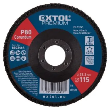Brusný kotouč Extol Premium kotouč lamelový šikmý korundový, O115mm, P80 8803464