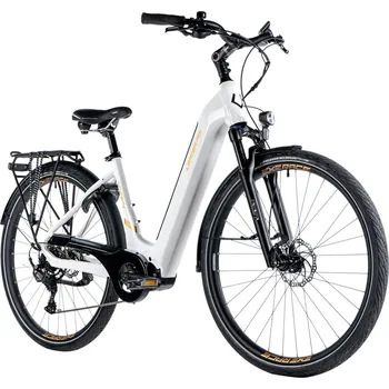 Jízdní kolo Leader Fox VIVALO DÁMSKÝ,28",BAFANG M420 městské elektrokolo, white shiny Velikost: 18"