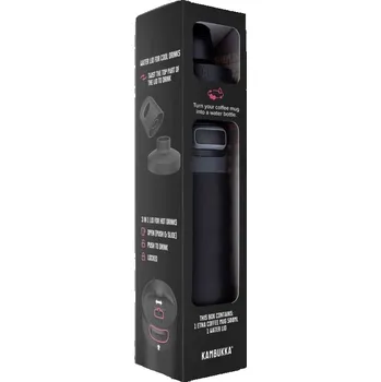 Termoska Dárkové balení Termoláhev Etna Matte Black a víčko Reno - Kambukka (Termoláhev Etna Matte Black 500ml a víčko Reno, dárkové balení - Kambukka)