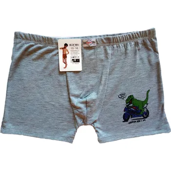 Elevek Chlapecké boxerky bavlněné Ještěr 4023 Barva: šedá, Dětská velikost: 11-12 let