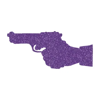 Polep vozidla SAMOLEPKA Ruka s pistolí 001 levá ruce vzhůru (87 - Ultra Metalic fialová) NA AUTO, NÁLEPKA, FÓLIE, POLEP, TUNING, VLASTNÍ TEXT, TISK, AUTOSAMOLEPKY.cz, POLEPY, OBRÁZEK, LOGO, SAMOLEPKY