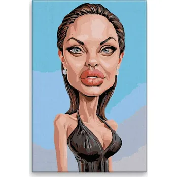 Dětské zboží Malování podle čísel - Angelina Jolie - 40x60 cm, bez dřevěného rámu - CZ výroba
