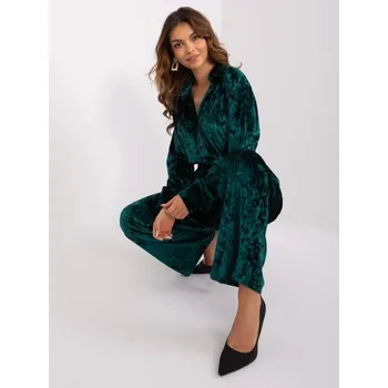 Dámská souprava s košilí ZELA tmavě zelená