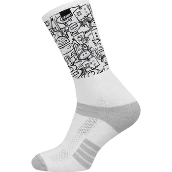Dámské ponožky Ponožky ELEVEN Suba Botsketch bílé Velikost: L (42-44)