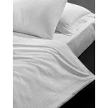Hotelové povlečení 140x220, 70x90cm Atlas gradl Bílý - česaný 145g/m2, proužek 4 mm Zapínání: hotelový uzávěr