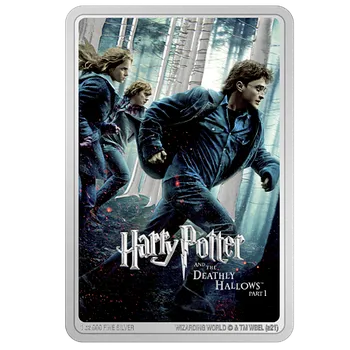 Stříbrná mince Harry Potter™ a Relikvie smrti 1 (The Deathly Hallows™ Part 1) 1 Oz 2021 PROOF - (7.)