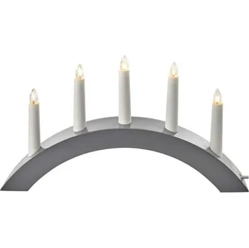 Vánoční svícen EMOS DCAZ02 5 LED teplá bílá 20 cm