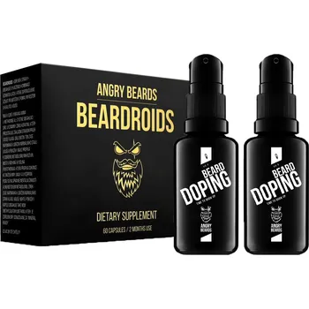 Péče o vousy Angry Beards Full Pack Beard Boosting Sada na posílení růstu vousů - 2 měsíční kůra