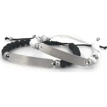 Gravírování Atreya Atreya Korálkový náramek s rytinou textu na přání Barva: Bílá