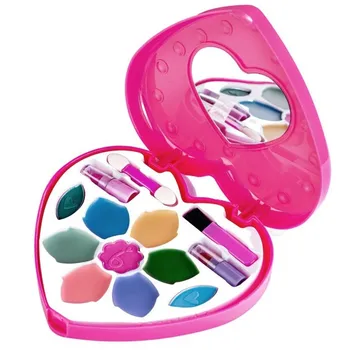 dětské šminky a malovátka Teddies Beauted Dětská sada líčení se zrcátkem na paletce ve tvaru srdce