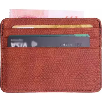 Cestovní peněženka na karty - Kaštanová