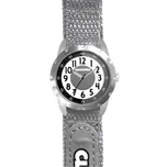 CLOCKODILE Šedé reflexní dětské hodinky na suchý zip REFLEX