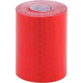 Reflexní páska samolepící - na oblečení, kolo atp., délka 5x 1m - Červené