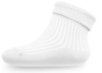 New Baby Kojenecké pruhované ponožky bílé