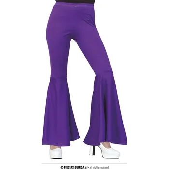 Guirca Fialové dámské elastické zvonové kalhoty Velikost: 42 – 44 (L)