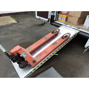 paleta Hliníková nakládací rampa, hliníkový nájezd, 1 kus, délka 4 m, šířka rampy 1000 mm, výška profilu nájezdu 108 mm, nosnost 1000 kg pro paletový vozík, LOTUS (LOTUS AluTech)