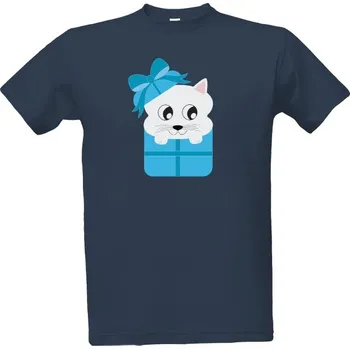 Tričko s potiskem Kočičí dárek pánské