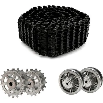 RC náhradní díl Sada kovové pásy a kola - modely Jagdpanthe/Panther G (na RC modely Jagdpanther 1:16 a Panther G s plastovou vanou )