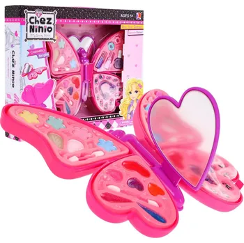 dětské šminky a malovátka Chez Ninio Pink Butterfly 24903 kosmetická sada se zrcadlem