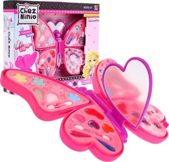 dětské šminky a malovátka Chez Ninio Pink Butterfly 24903 kosmetická sada se zrcadlem