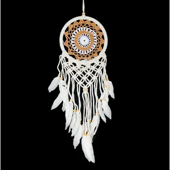 Lapač snů Háčkovaný lapač zlých snů Naiche Beige, Sittar ⌀ 17 cm