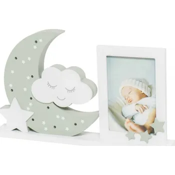 Dětská postýlka DOOKY rámeček na fotografii s LED osvětlením Moonlight Frame Olive