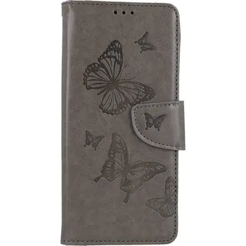Pouzdro na mobilní telefon Pouzdro Xiaomi Redmi 12C knížkové Butterfly šedé (kryt neboli obal na Xiaomi Redmi 12C)