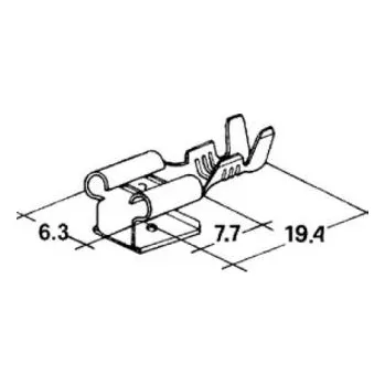 Auto elektroinstalace Konektor 6,3mm dutinka + 6,3mm, 1kolík 1-2,5mm 8772