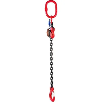 Příslušenství pro stavební techniku SVX Řetězový závěs oko-hák tř 80 se zkracovačem (7 m, 3150 kg, 10 mm) 7 m, 3150 kg, 10 mm čierna