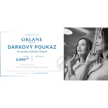 Dárkový potravinový koš Dárkový poukaz na služby Institutu Orlane 2000 Kč