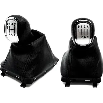 Hlavice řadicí páky PROTEC Řadící páka s manžetou, Škoda Yeti 2009 - 2012 6st stříbrná