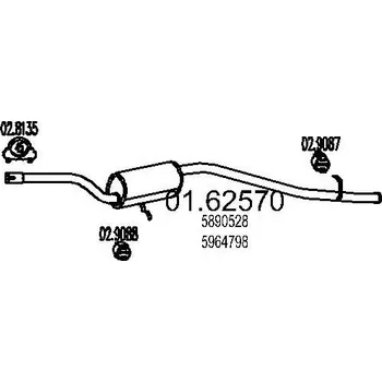 Auto-moto Zadní tlumič výfuku MTS 01.62570