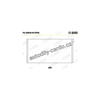 Blok motoru Ojniční ložisko GLYCO 71-3014/6 STD - sada